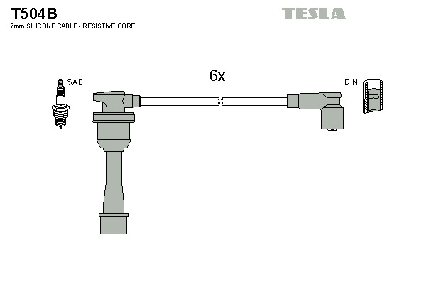 TESLA Gyújtókábel készlet T504B_TES