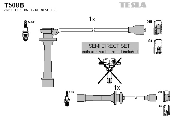 TESLA Gyújtókábel készlet T508B_TES