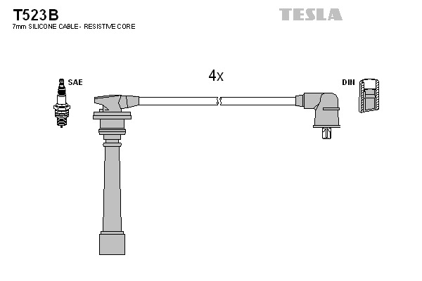 TESLA Gyújtókábel készlet T523B_TES