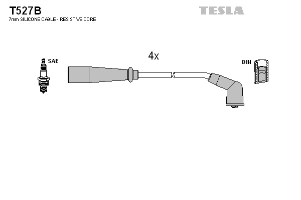 TESLA Gyújtókábel készlet T527B_TES