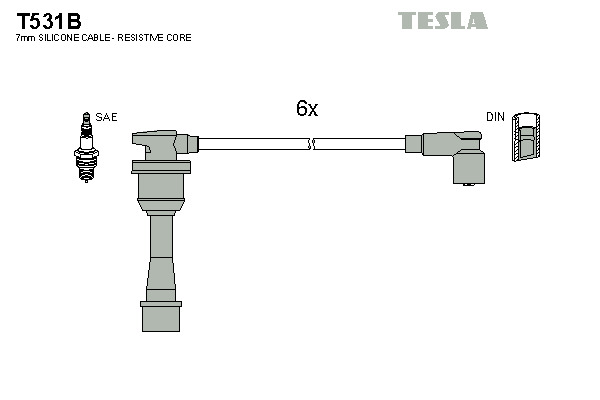 TESLA Gyújtókábel készlet T531B_TES