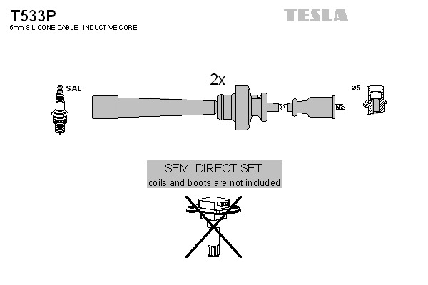 TESLA Gyújtókábel készlet T533P_TES