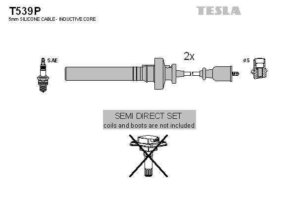 TESLA Gyújtókábel készlet T539P_TES