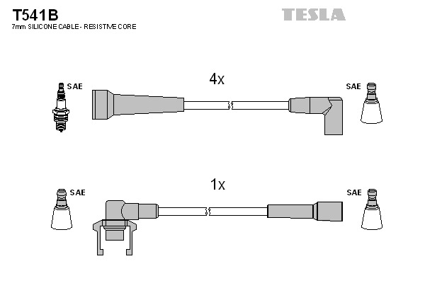 TESLA Gyújtókábel készlet T541B_TES