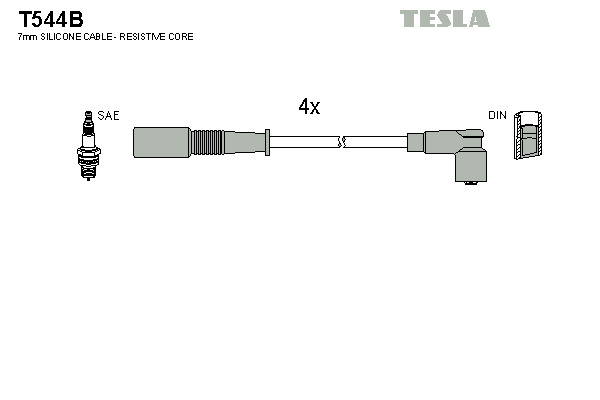 TESLA Gyújtókábel készlet T544B_TES