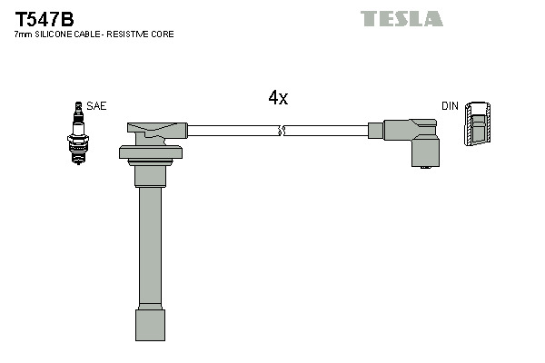 TESLA Gyújtókábel készlet T547B_TES