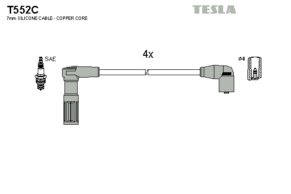 TESLA Gyújtókábel készlet T552C_TES