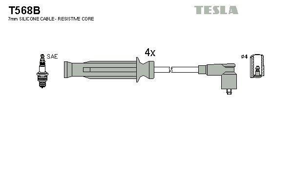 TESLA Gyújtókábel készlet T568B_TES