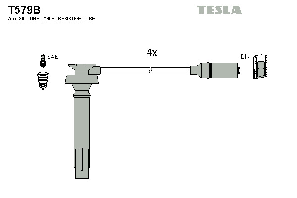 TESLA Gyújtókábel készlet T579B_TES