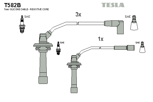 TESLA Gyújtókábel készlet T582B_TES