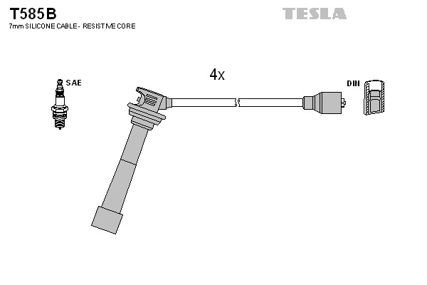 TESLA Gyújtókábel készlet T585B_TES