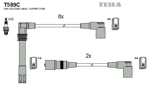 TESLA Gyújtókábel készlet T589C_TES