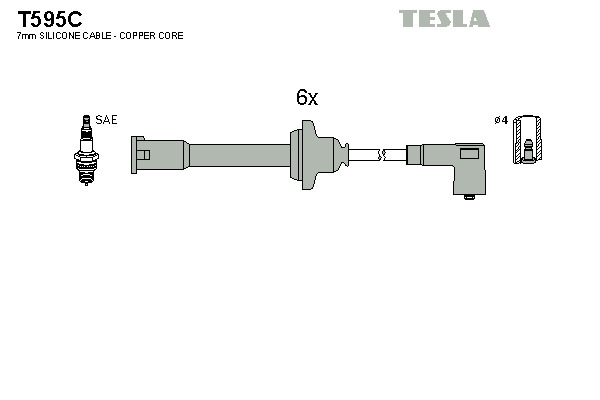 TESLA Gyújtókábel készlet T595C_TES