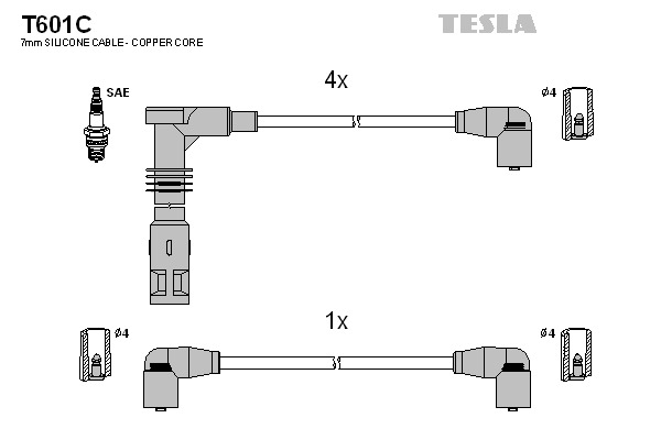 TESLA Gyújtókábel készlet T601C_TES