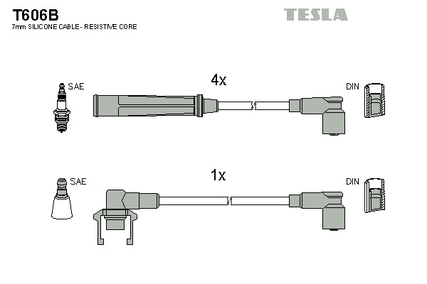 TESLA Gyújtókábel készlet T606B_TES