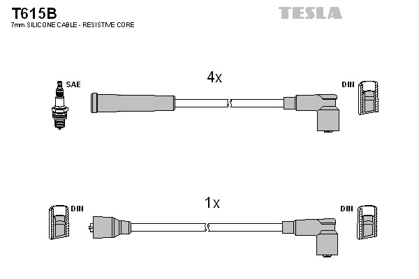 TESLA Gyújtókábel készlet T615B_TES