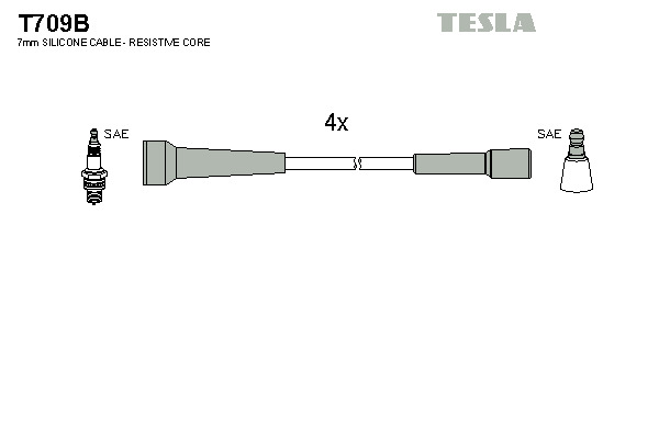 TESLA Gyújtókábel készlet T709B_TES