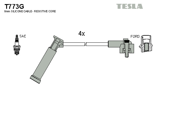 TESLA Gyújtókábel készlet T773G_TES