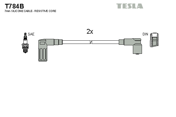 TESLA Gyújtókábel készlet T784B_TES