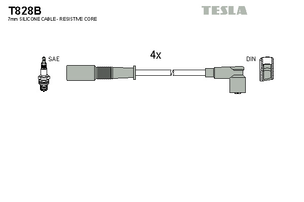 TESLA Gyújtókábel készlet T828B_TES