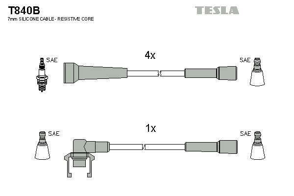 TESLA Gyújtókábel készlet T840B_TES