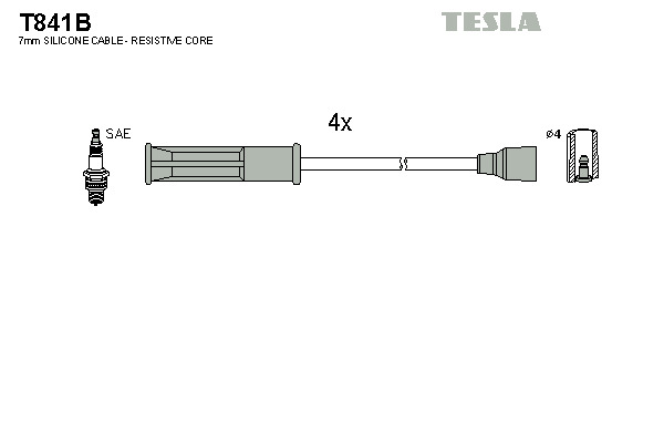 TESLA Gyújtókábel készlet T841B_TES