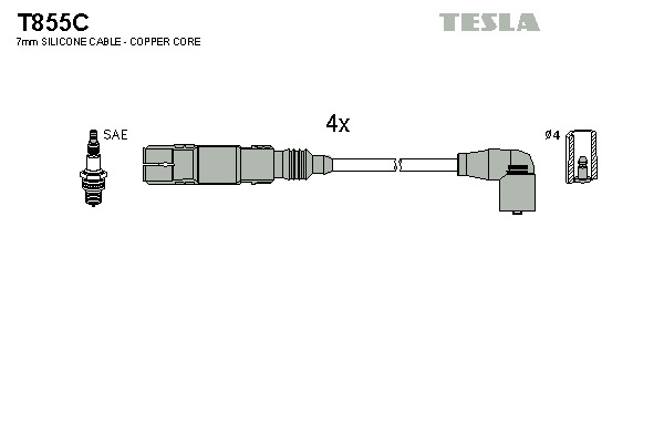 TESLA Gyújtókábel készlet T855C_TES