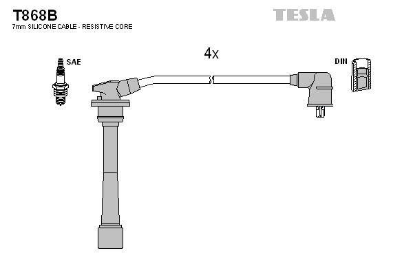 TESLA Gyújtókábel készlet T868B_TES