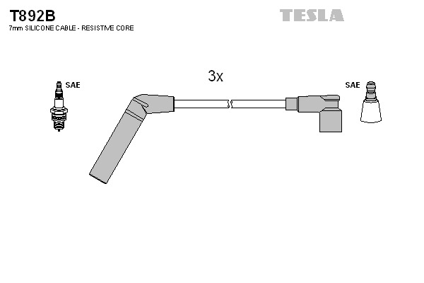 TESLA Gyújtókábel készlet T892B_TES