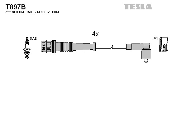 TESLA Gyújtókábel készlet T897B_TES