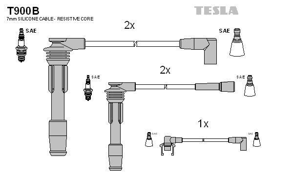 TESLA Gyújtókábel készlet T900B_TES