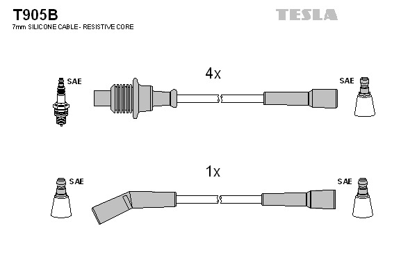 TESLA Gyújtókábel készlet T905B_TES