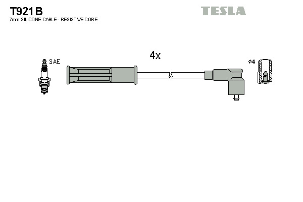 TESLA Gyújtókábel készlet T921B_TES