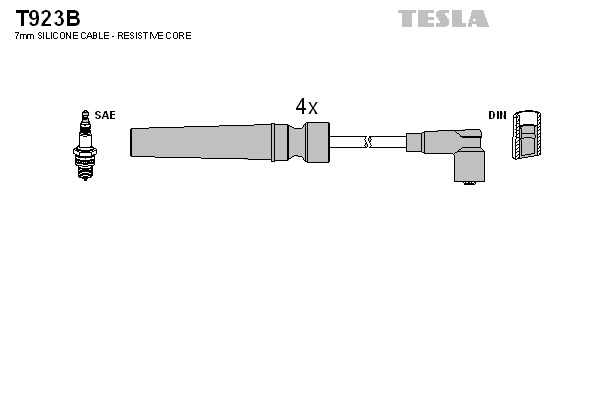 TESLA Gyújtókábel készlet T923B_TES