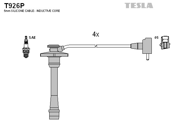 TESLA Gyújtókábel készlet T926P_TES