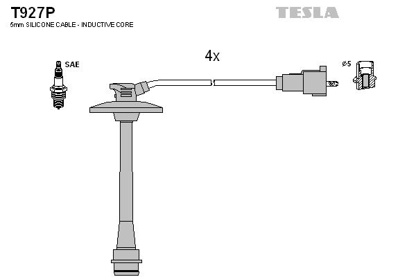 TESLA Gyújtókábel készlet T927P_TES