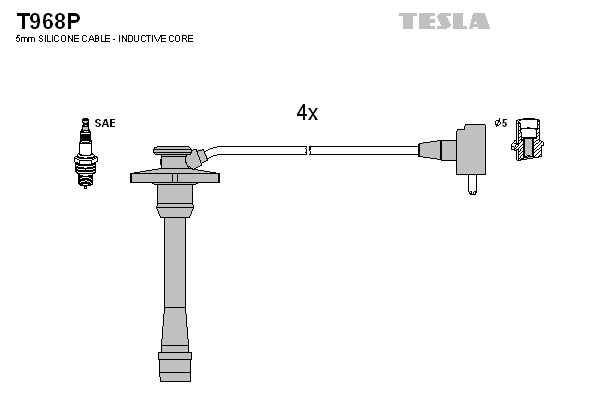 TESLA Gyújtókábel készlet T968P_TES