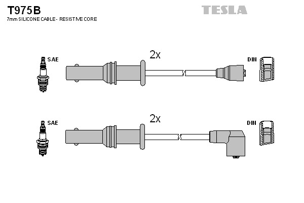 TESLA Gyújtókábel készlet T975B_TES