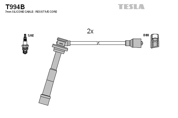 TESLA Gyújtókábel készlet T994B_TES