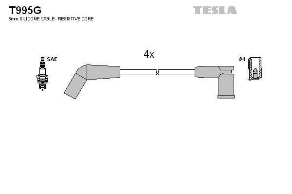 TESLA Gyújtókábel készlet T995G_TES