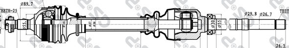 GSP Féltengely, komplett 245153_GSP