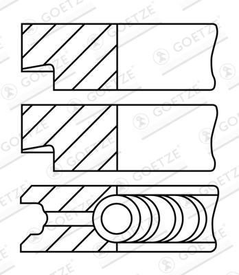 GOETZE ENGINE Dugattyúgyűrű 08-121700-10
