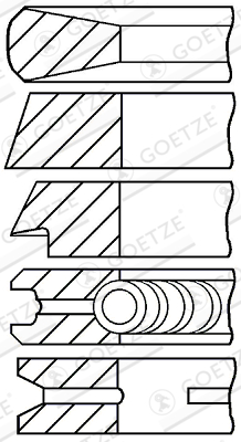 GOETZE Dugattyúgyűrű 08-174311-10