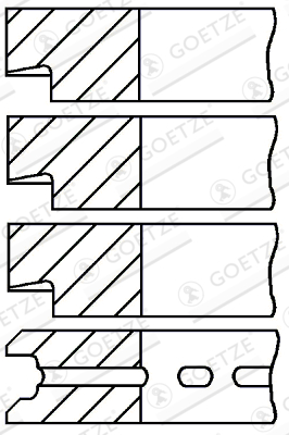 GOETZE Dugattyúgyűrű, kompresszor 08-401200-00