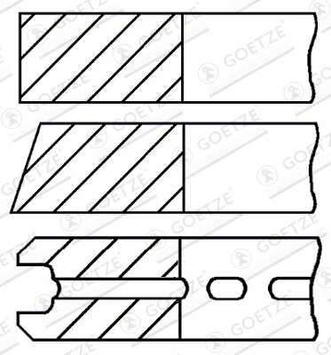 GOETZE Dugattyúgyűrű 08-429100-00
