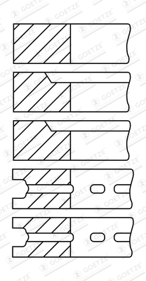 GOETZE Dugattyúgyűrű 08-525200-00