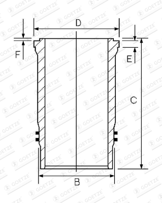 GOETZE ENGINE Hengerpersely 14-451030-00