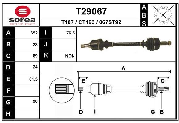 EAI-France Féltengely, komplett T29067_EAI