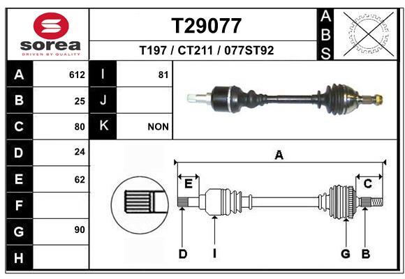 EAI-France Féltengely, komplett T29077_EAI