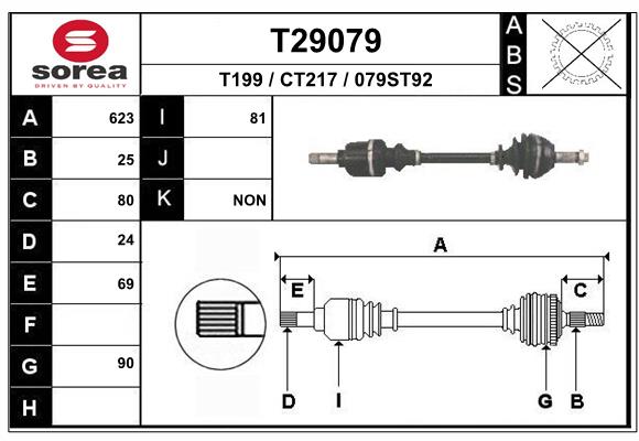 EAI-France Féltengely, komplett T29079_EAI